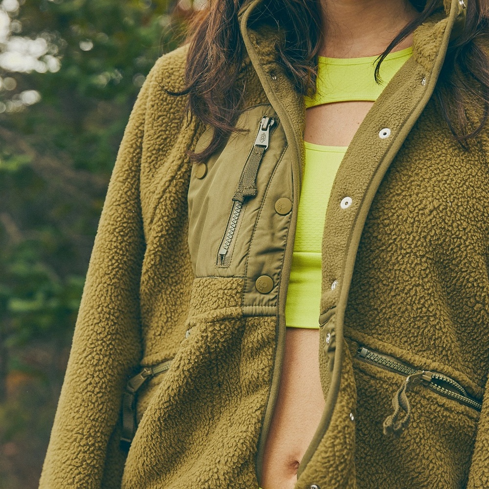 FREE PEOPLE Hit The Slopes Fleece Jacket - Picture 2 of 3